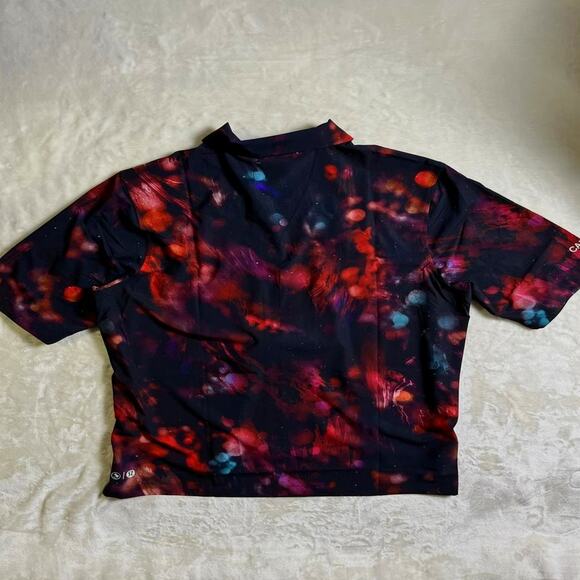 Lululemon Team Canada Button Up Shirt Men's M Black Ethereal Orbs Space Dust Oui - Picture 5 of 10